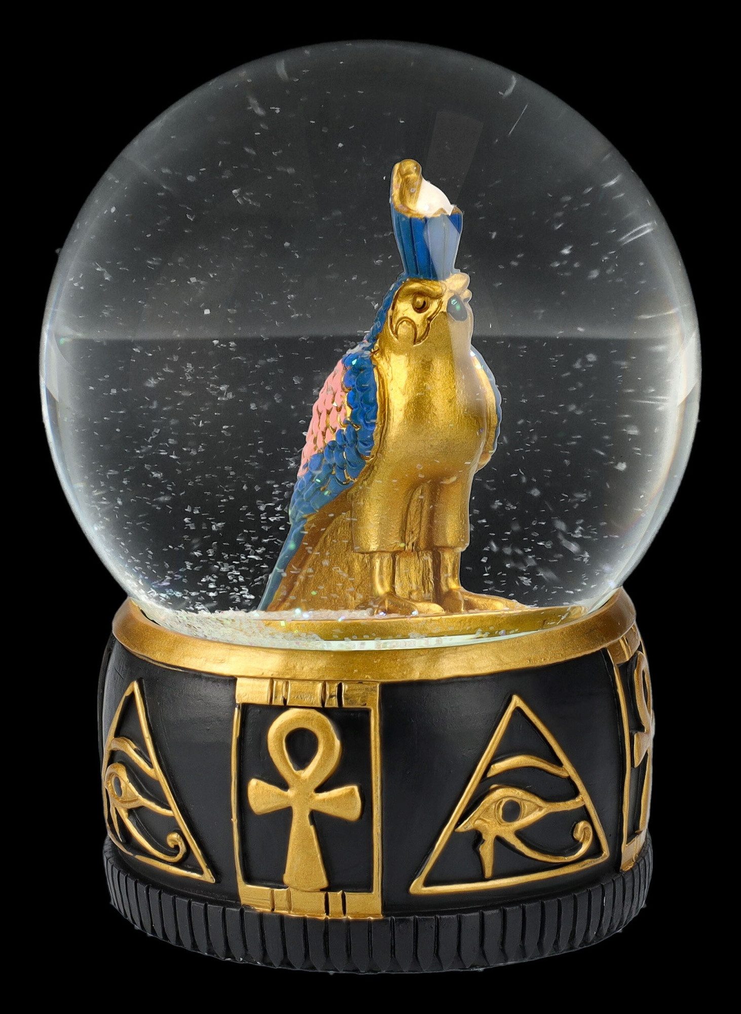 Figuren Shop GmbH Schneekugel Schneekugel - Horus - Mythologie ägyptische Dekoration Götterdeko