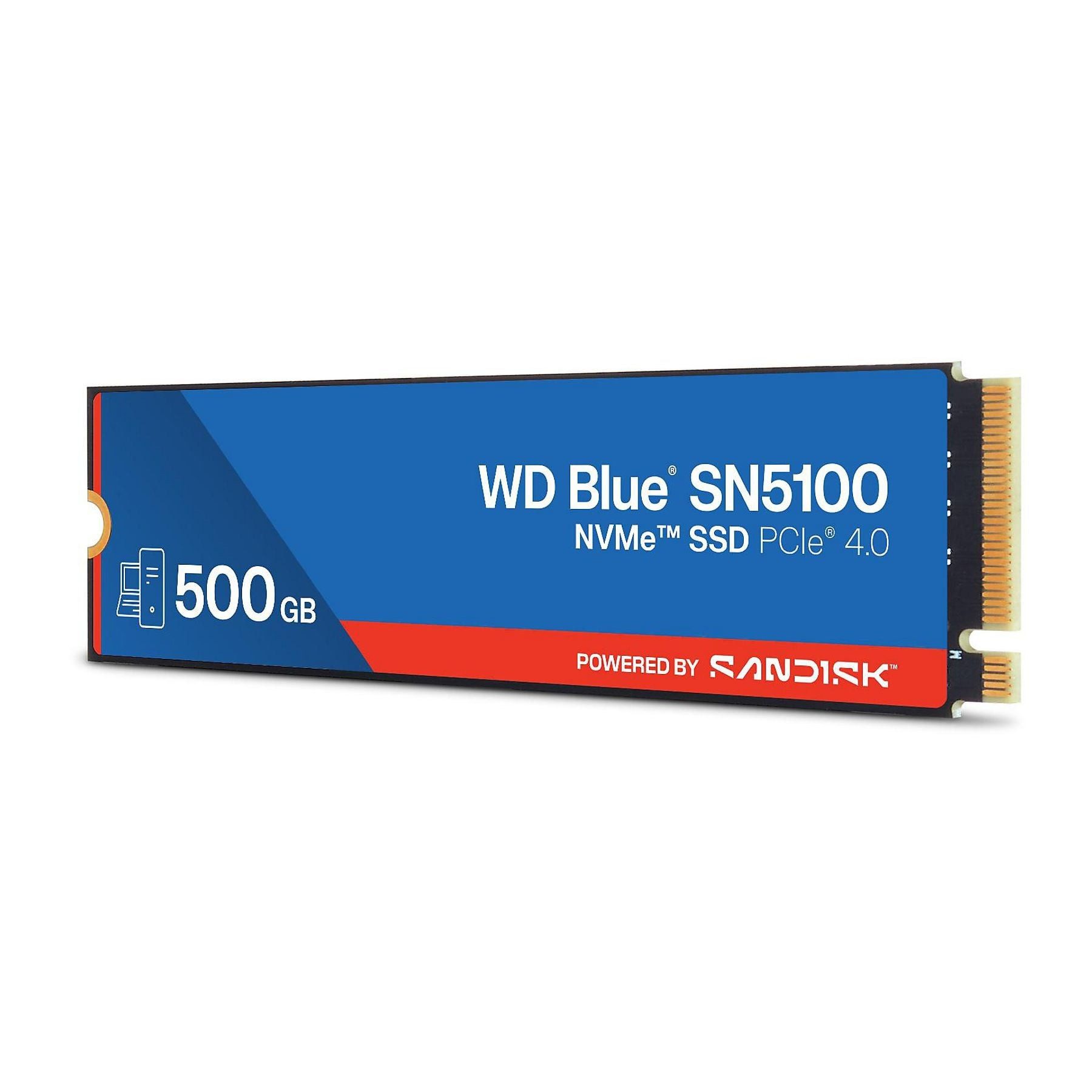 Western Digital SN5100 500GB NVMe SSD Gaming Gen4 M.2 2280 interne SSD (500 GB) M.2" 4000 MB/S Lesegeschwindigkeit, 3600 MB/S Schreibgeschwindigkeit, nCache-Technologie, PCIe 4.0 NVMe, energieeffizient