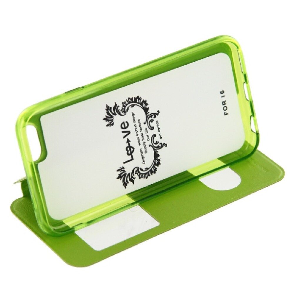 Handytasche Flip Cover Handyhülle für iPhone 6 6s Grün Schutz Tasche (Flip Cover)