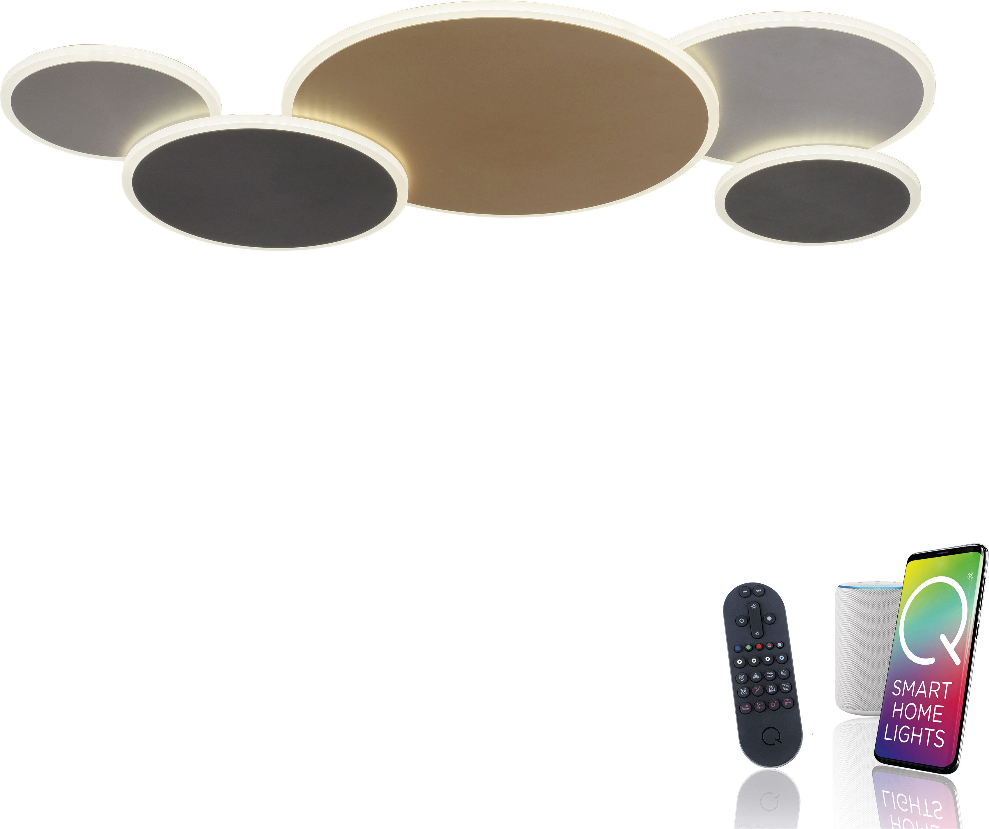 Neuhaus Q SMART HOME LIGHTS LED Wandleuchte Q-PIATO, Smart Home, LED fest integriert, warmweiß - kaltweiß
