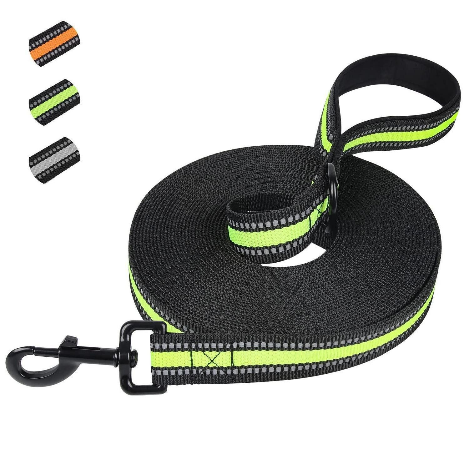 LuxusKollektion Schleppleine Schleppleine Hund 20m Grau Grün, Textil