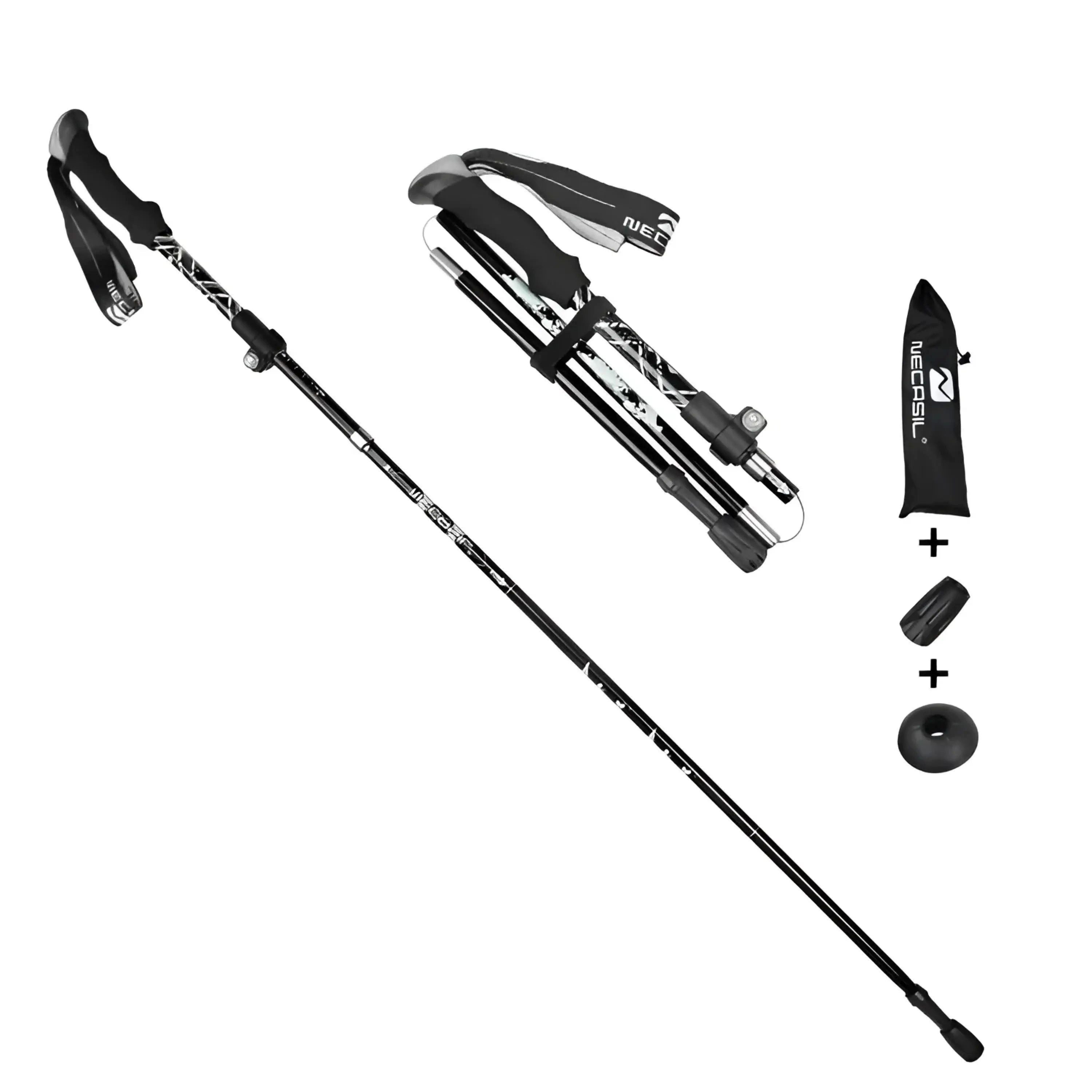 Wanderstöcke Wanderstock Faltbar, ergonomischer Handgriff, Aluminiumlegierung