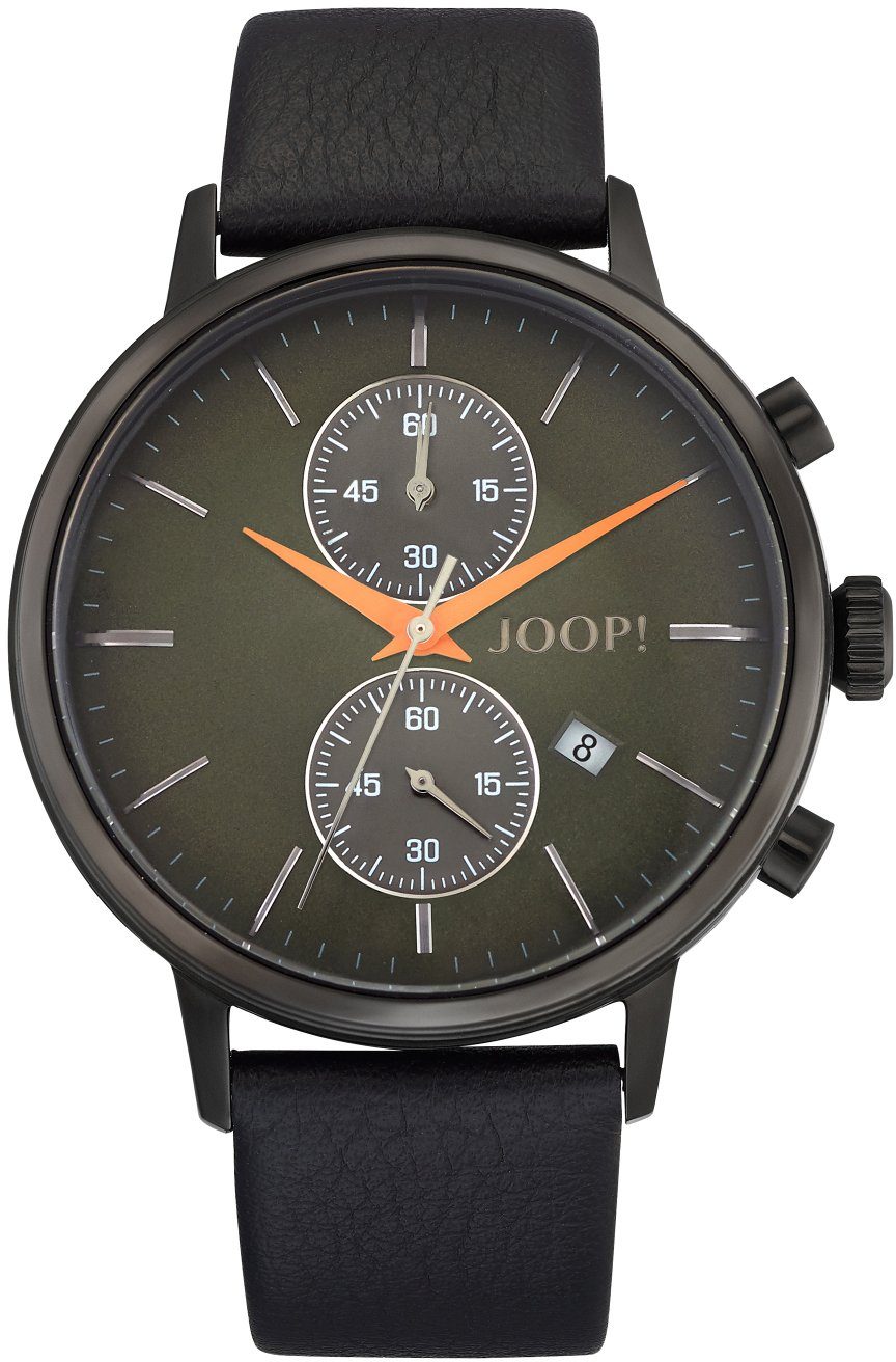 Joop! Chronograph 2034587, Ø 42 mm ca. Edelstahlgehäuse, IP-beschichtet, schwarz