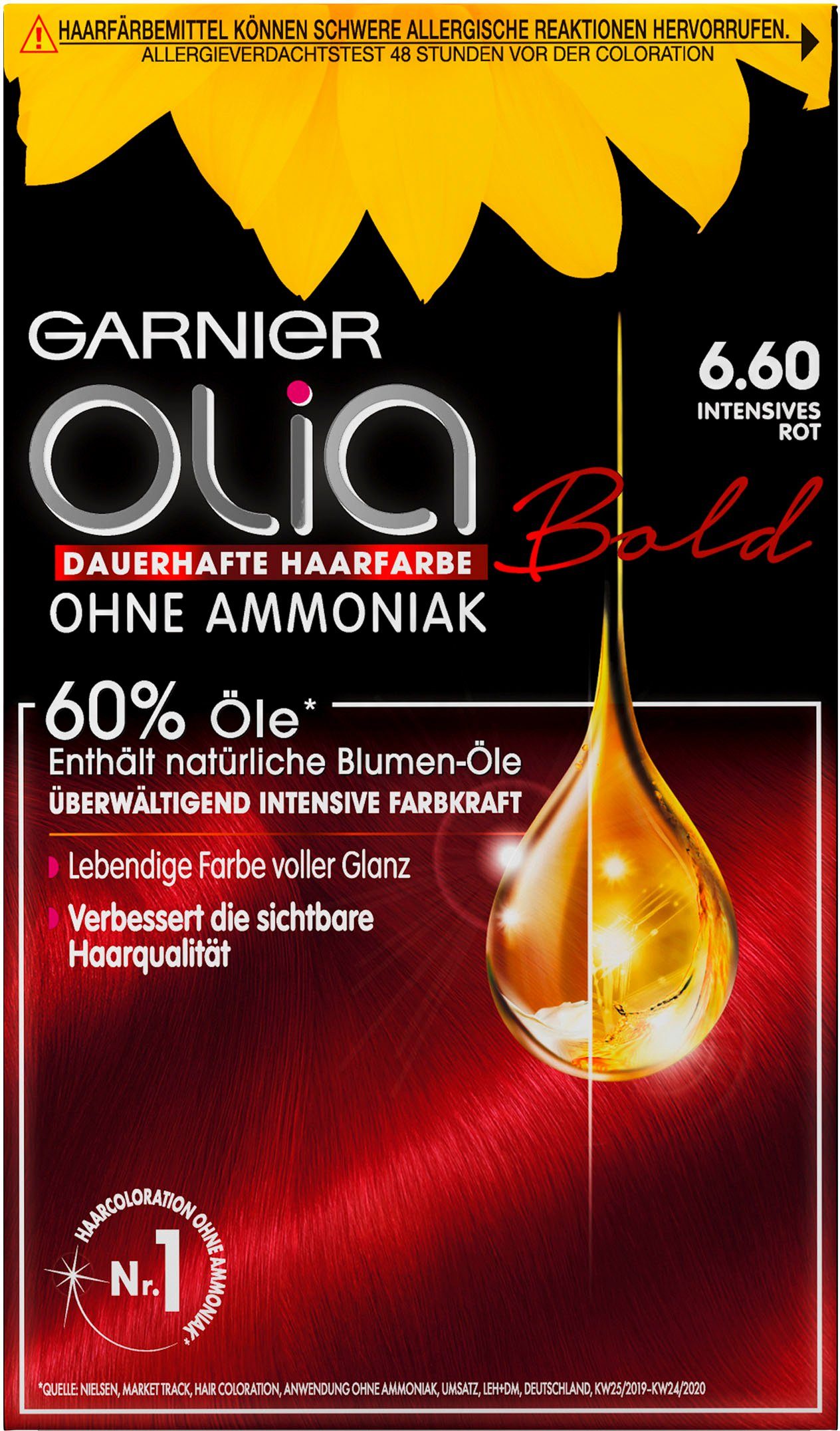 Coloration Olia rot 6.6 Intensives Haarfarbe dauerhafte GARNIER