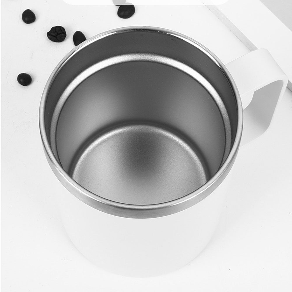 Isolierter mit Becher Thermobecher Weiß ErbseT Thermobecher 360ml,Vakuum Deckel,Kaffeebecher