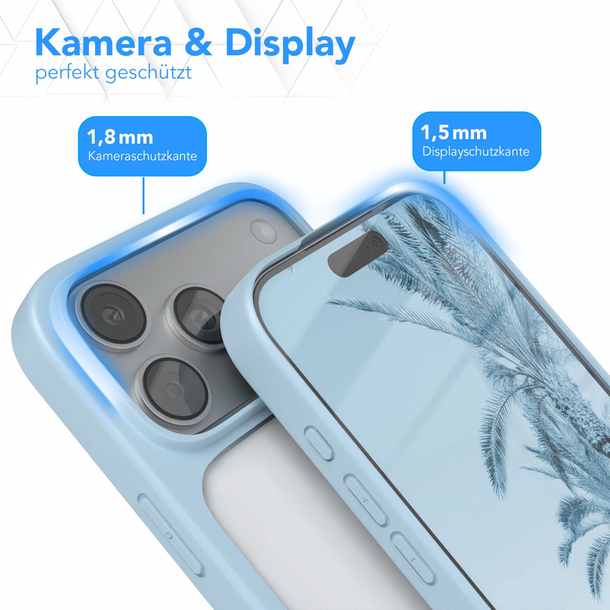 EAZY CASE Handyhülle Bumper Case für Apple iPhone 17 Pro Max 6,9 Zoll, Schutzhülle mit Kameraschutz kratzfest Back Cover Displayschutz Grün – Bild 3 von 5