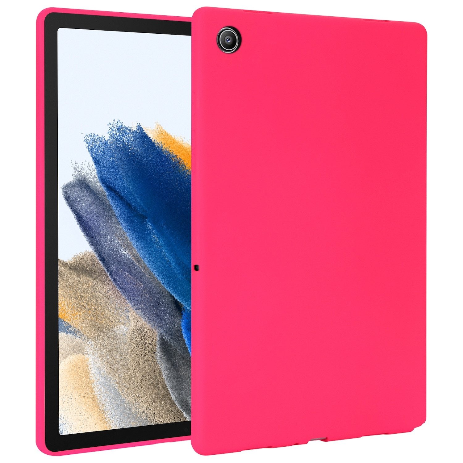 Wigento Tablet-Hülle Für Samsung Galaxy Tab A9 TPU Silikon Hülle dünn Cover Pink