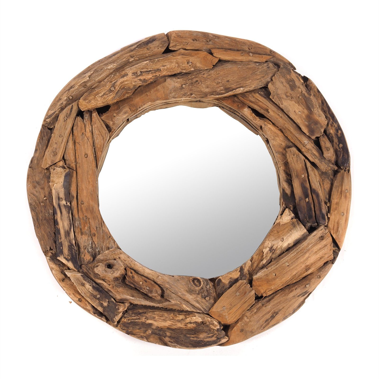 DESIGN DELIGHTS Wandspiegel RUNDER SPIEGEL "Holz günstig online kaufen