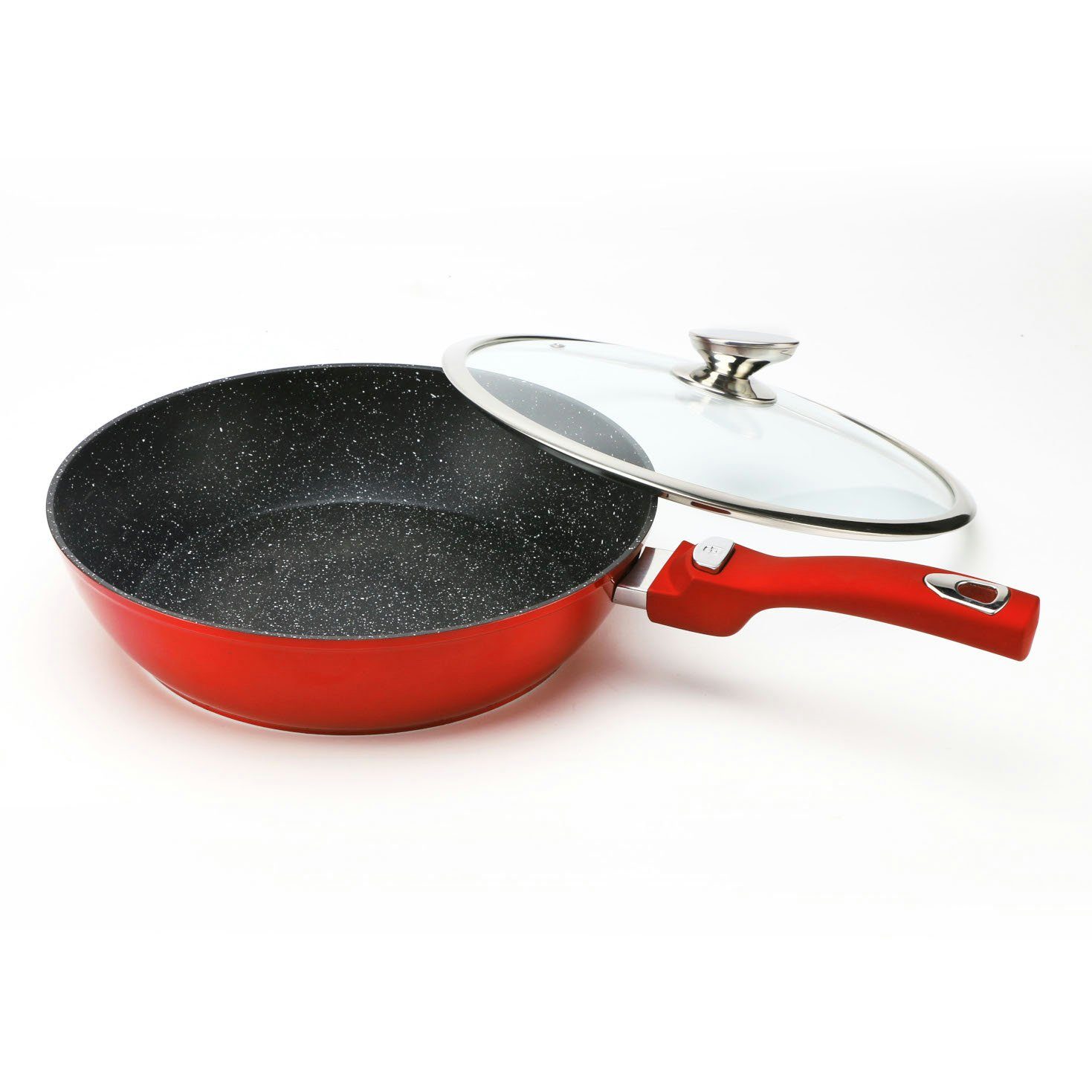Fundix Wok Aus Gusseisen Mit Antihaftbeschichtung – Für Induktion, 14 Cm, 1 Liter, Magenta