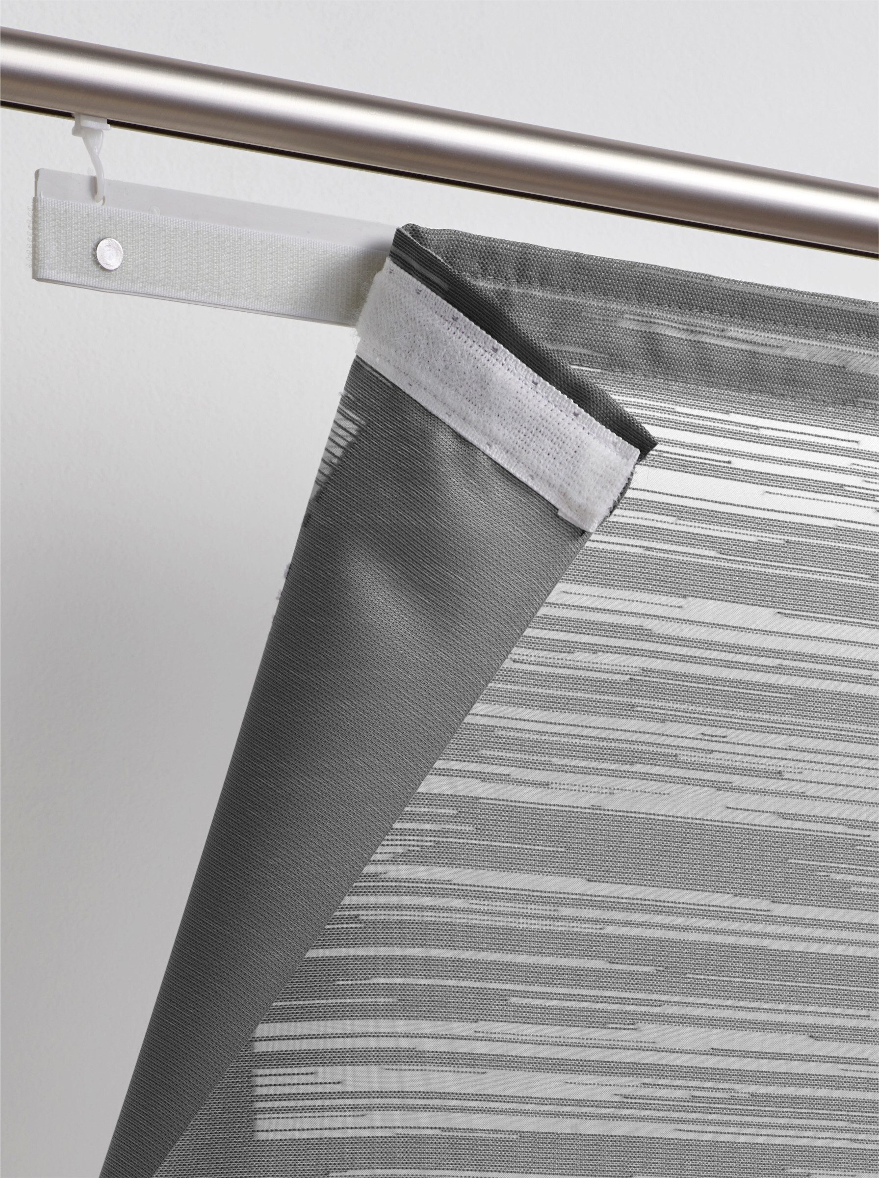 heine Gardine Schiebevorhang (1 St), Klettschiene, halbtransparent, Schiebevorhang