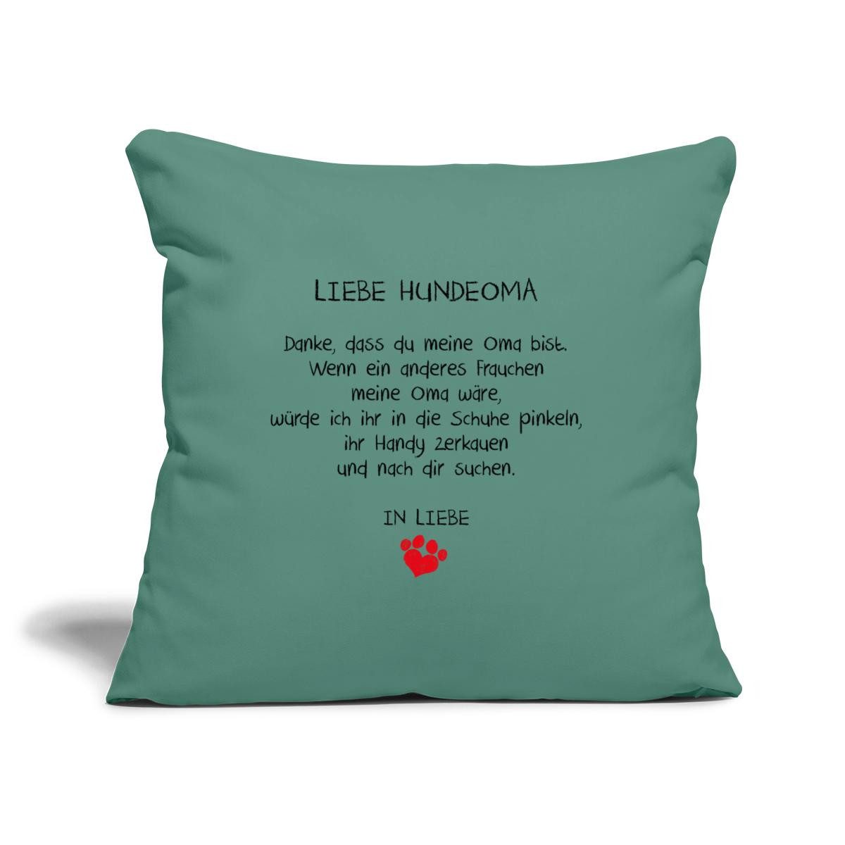 Spreadshirt Kissenbezug Liebe Hundeoma Spruch Kissenbezug 45x45 cm