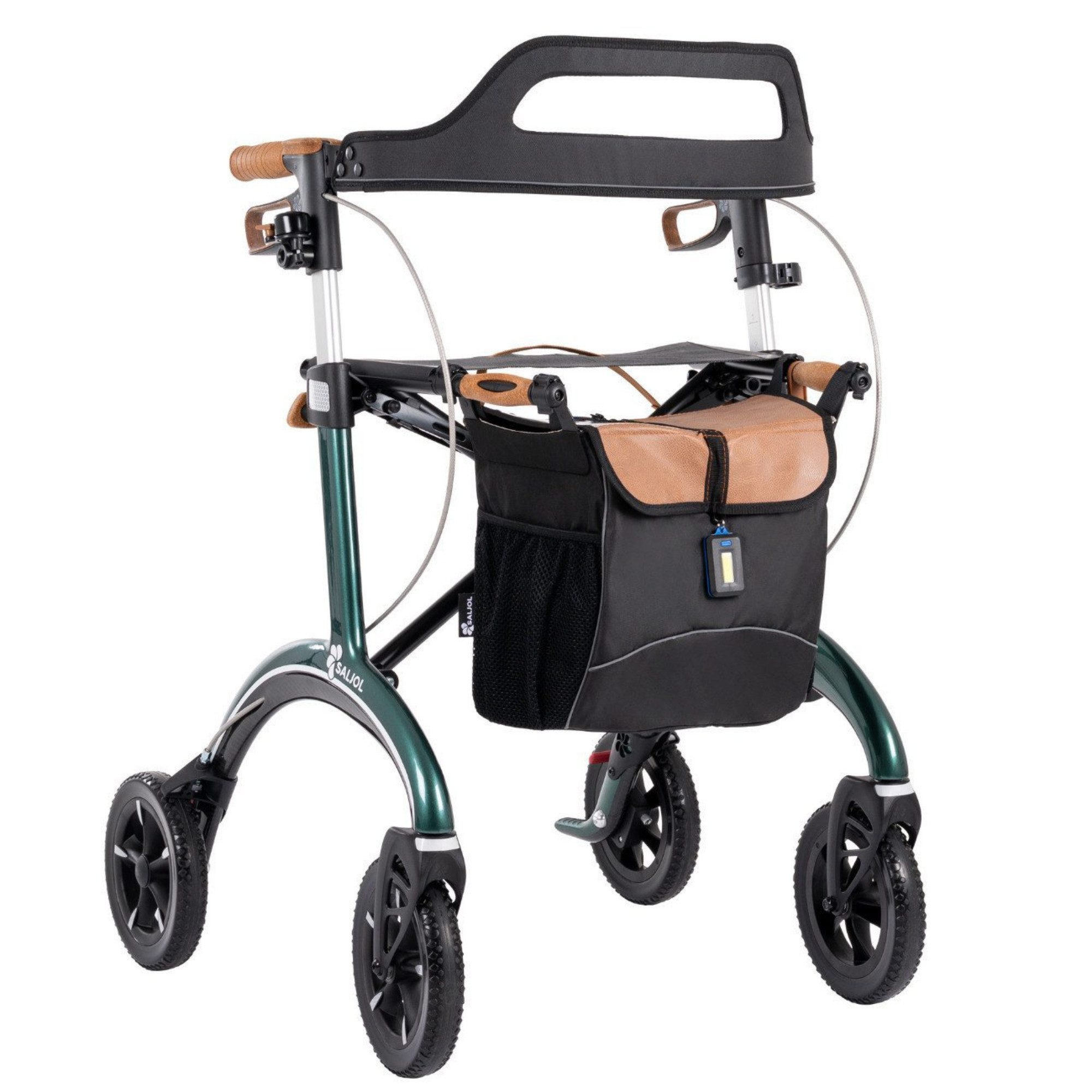 Saljol Rollator Saljol Carbon Rollator mit Vollausstattung, Premium Rollator nur 5,6 Kg
