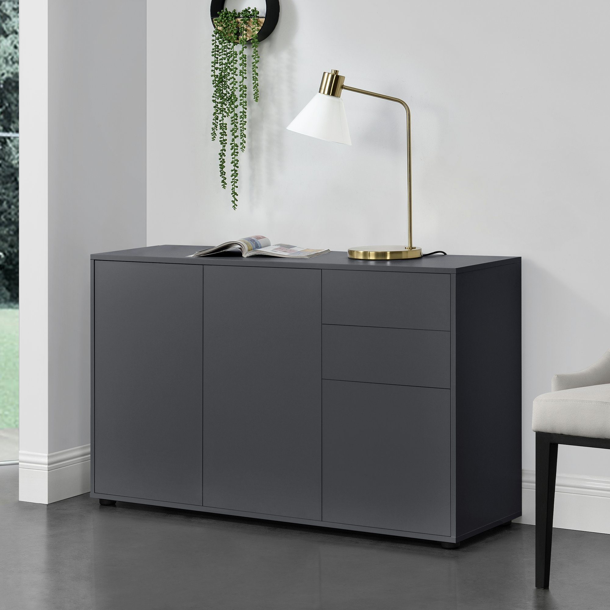 en.casa Sideboard, »Paarl« Kommode Schubladenschrank mit günstig online kaufen