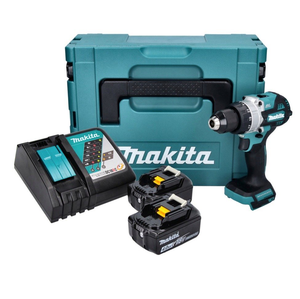 Thumbnail - Makita Schlagbohrmaschine DHP 486 RMJ Akku Schlagbohrschrauber 18 V 130 Nm Brushless + 2x Akku