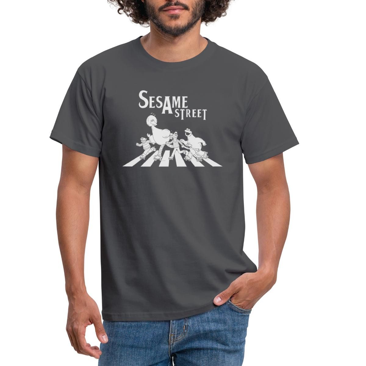 Spreadshirt T-Shirt Sesamstraße Zebrastreifen Klassiker Männer T-Shirt (1-t günstig online kaufen