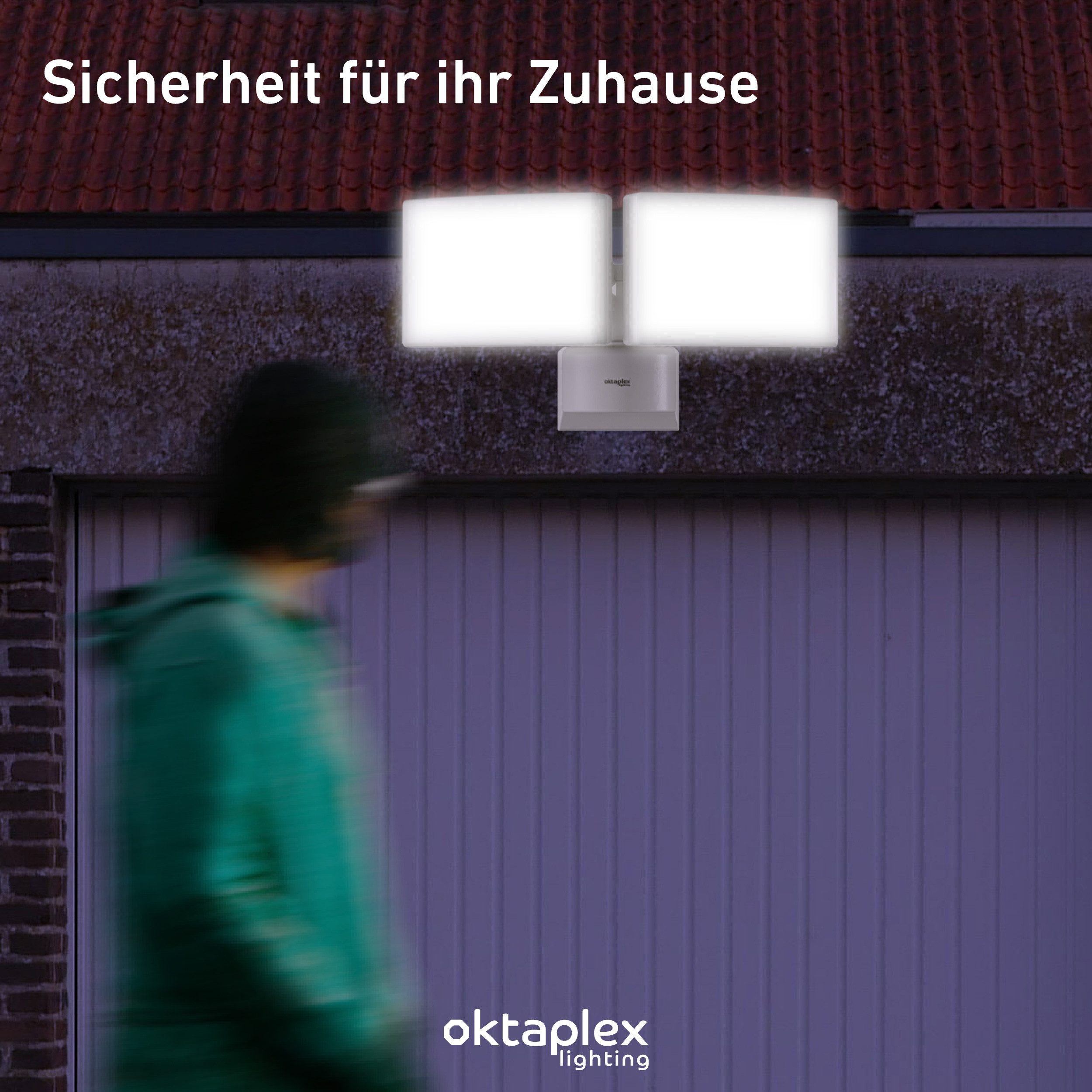 Oktaplex lighting LED Außen-Wandleuchte Cali Dos LED Strahler IP65 dreh- und schwenkbar 2 Leuchtkörper, dreh- und schwenkbar, inklusive Leuchtmittel, warmweiß, 3000K 3200lm Außenleuchte 40W weiß