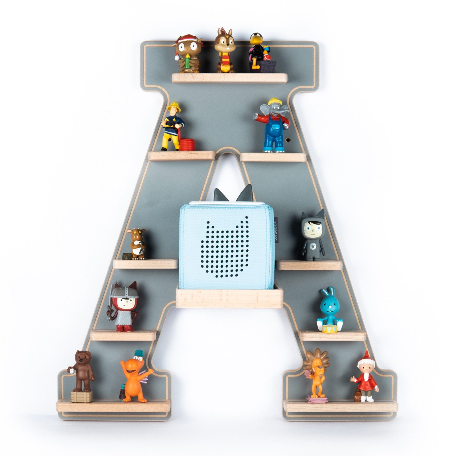 Boarti Wandregal Holz Regal Buchstabe A für Toniebox Tonies Figuren günstig online kaufen