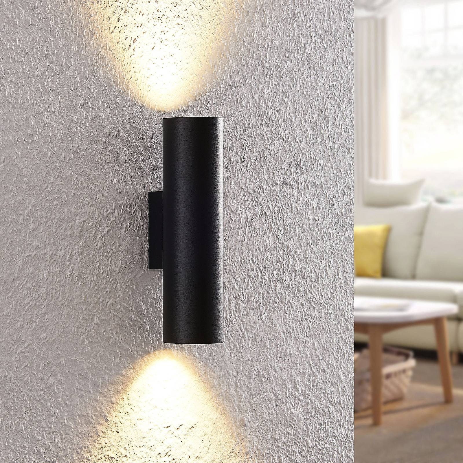 Arcchio Wandleuchte Brinja, Metall, Schwarz IP20, 2 x 10 W LED