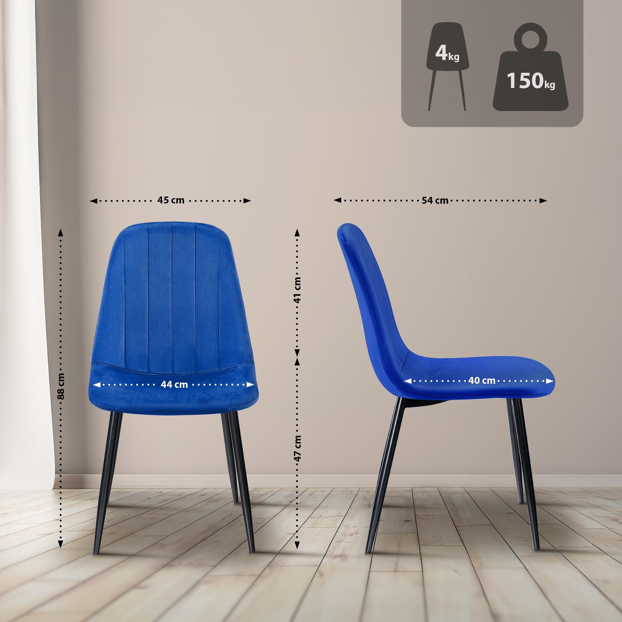 CLP Esszimmerstuhl Baxter (4er Set), gesteppter günstig online kaufen