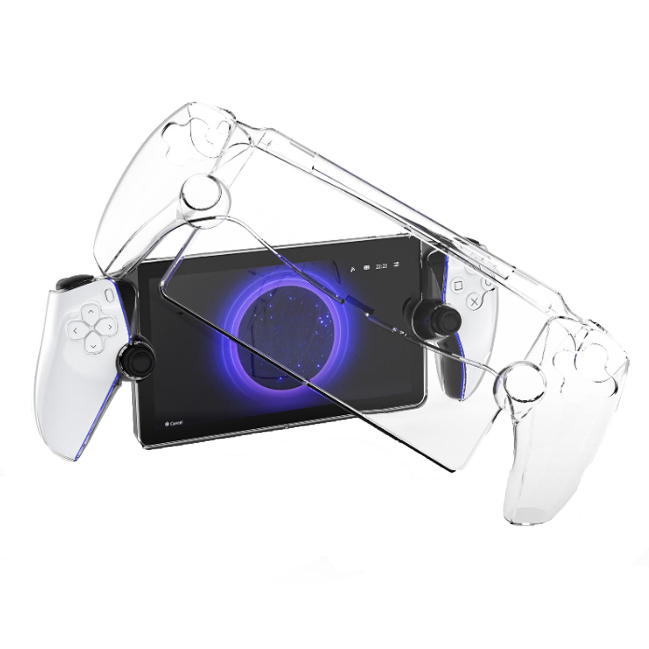 KINSI PS5 Portal Kristall Transparent Schutzabdeckung, geteiltes Gehäuse PlayStation 5-Controller (Bietet umfassenden Schutz für Handhelds)