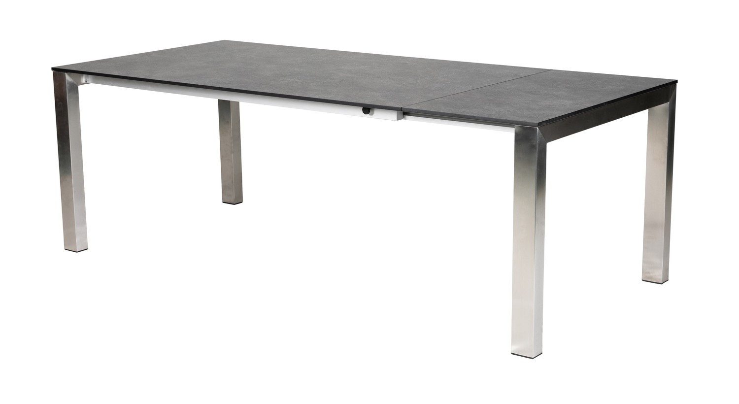 Natur24 Gartentisch Palermo Tisch 240 x 75,5 x 100 cm Edelstahl HPL Grau.