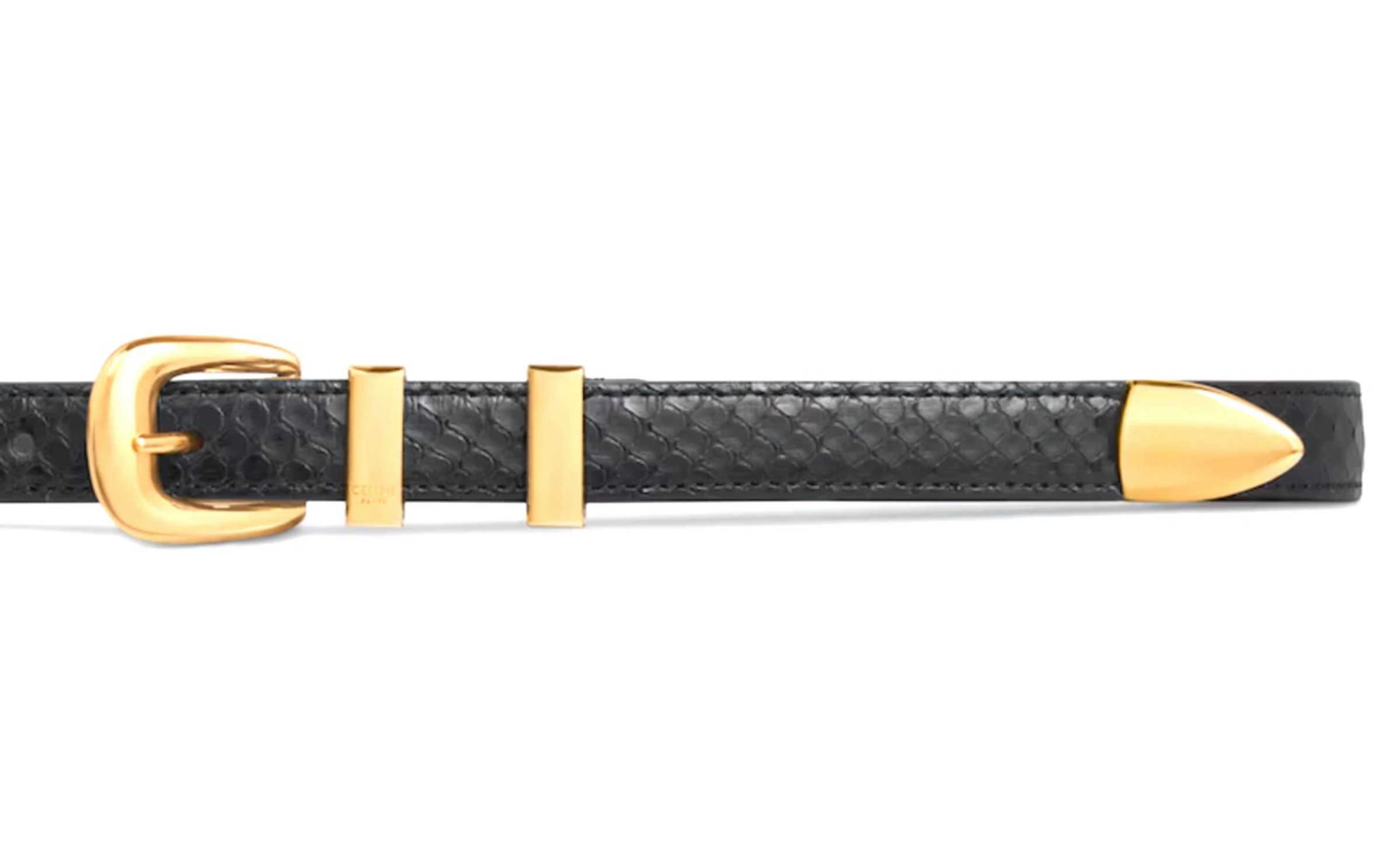 CELINE Ledergürtel Small 18mm Western Gürtel Belt Molurus Made In Italy Luxustradition trifft auf moderne Westernästhetik
