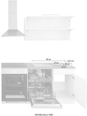 Kochstation Küchenzeile KS-Samos, ohne E-Geräte, Breite 170 cm