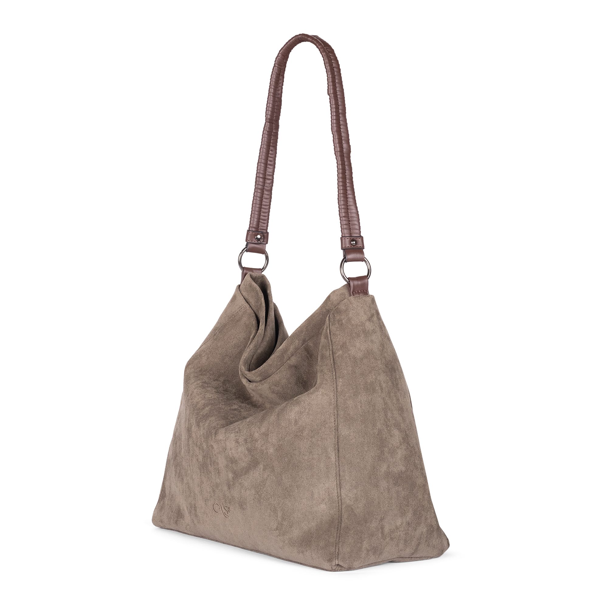 Cas8 Shopper Rike 34850 aus veganem Suede mit viel Platz und viel Funktionalität