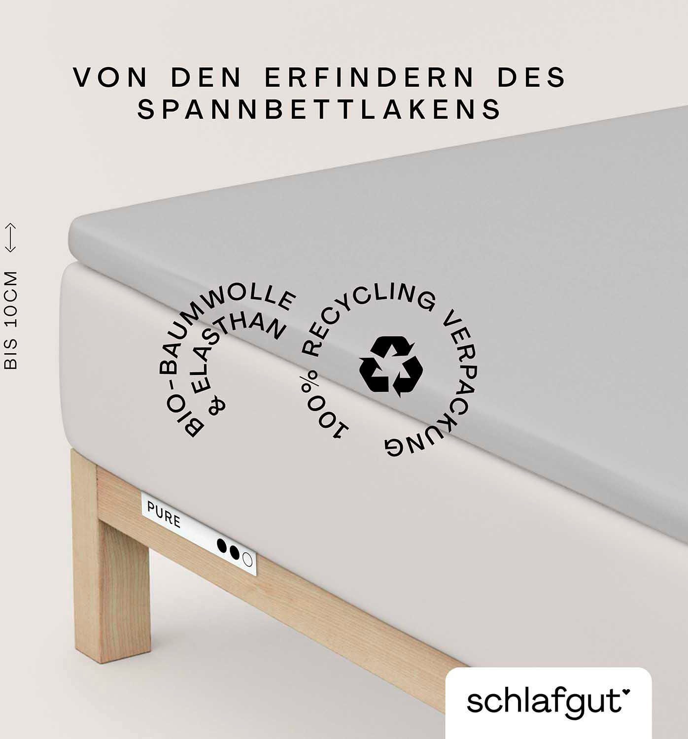 Schlafgut Spannbettlaken PURE TOPPER in Gr. 90x200, 140x200 oder 180x200 cm günstig online kaufen