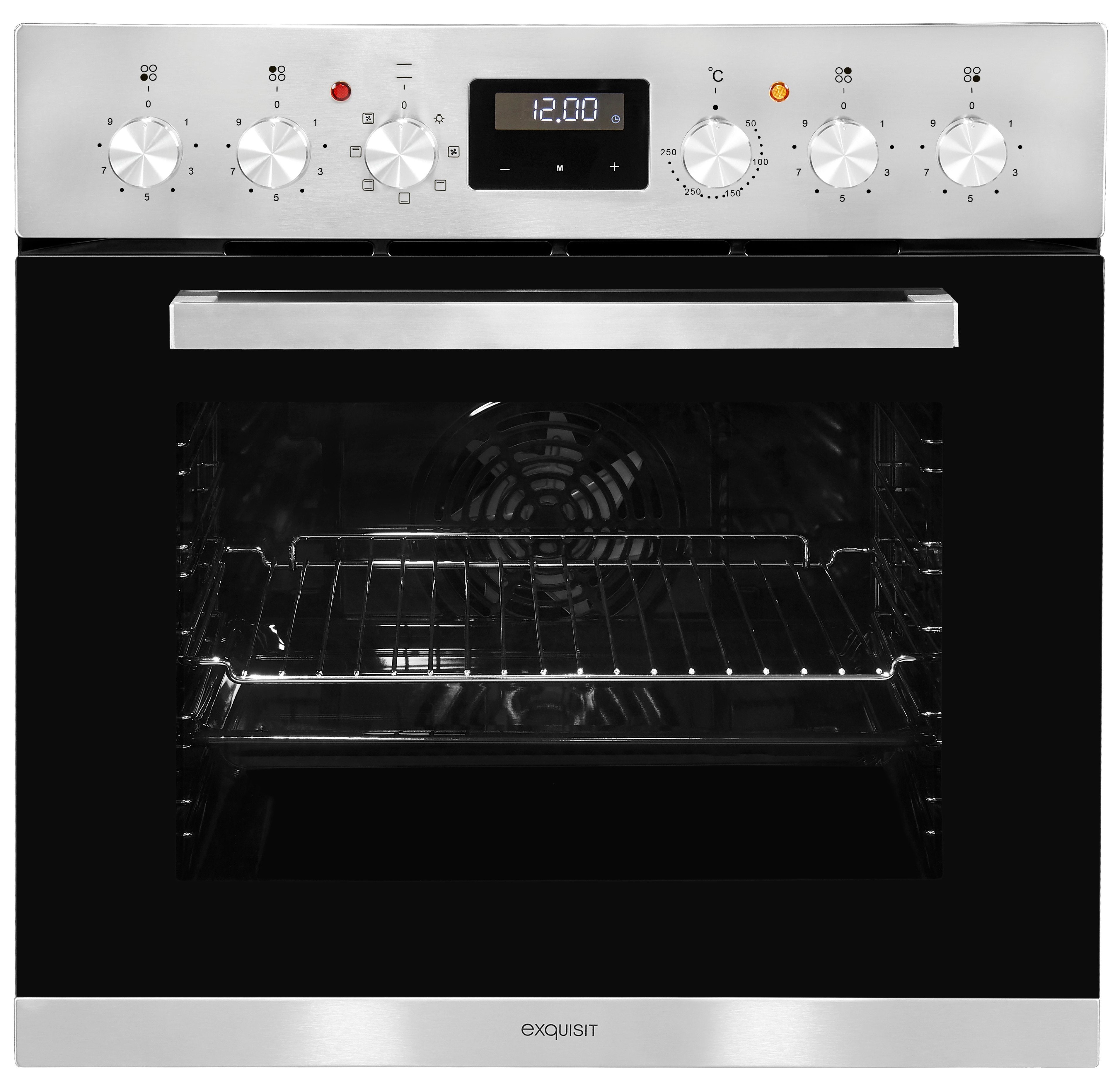 exquisit Backofen-Set EHE 157-2 UR, 7 Programme, 59 L Garraumvolumen, Umluft, Edelstahlrahmen