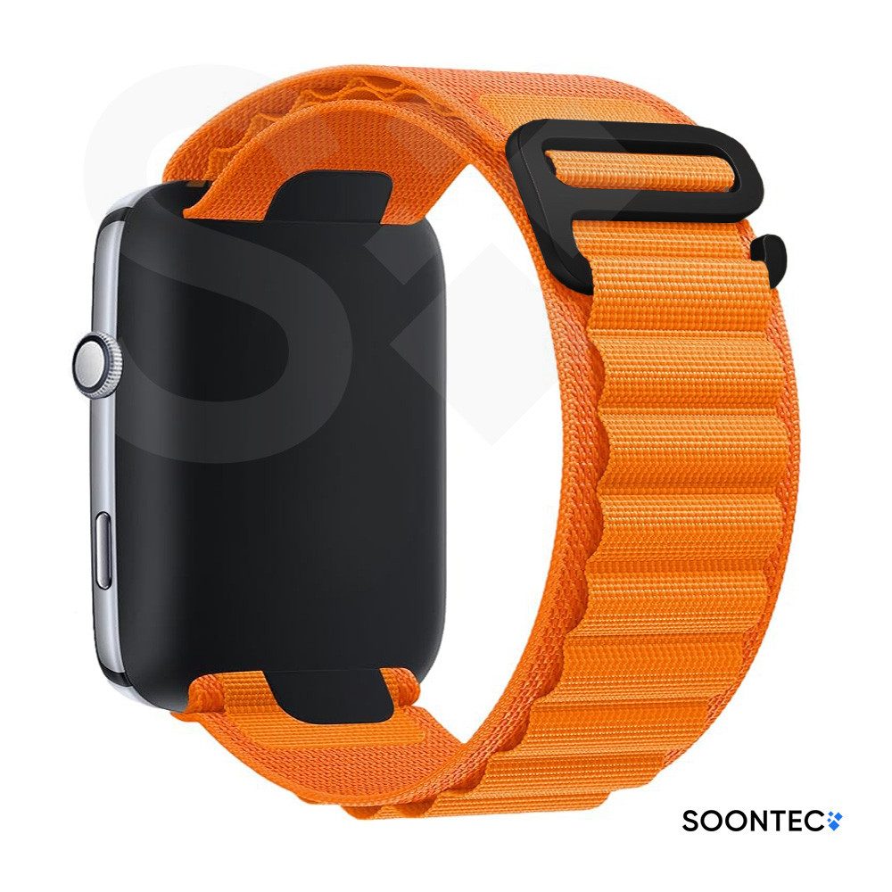 SOONTEC Smartwatch-Armband Premium Nylon Loop Armband mit G-Hook Verschluss, für Apple Watch Ultra 1/2/3 & Series 1-11