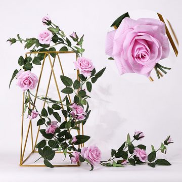 Kunstblumenstrauß Künstliche Rosen Girlande,Blumengirlande, schmücken, Henreal