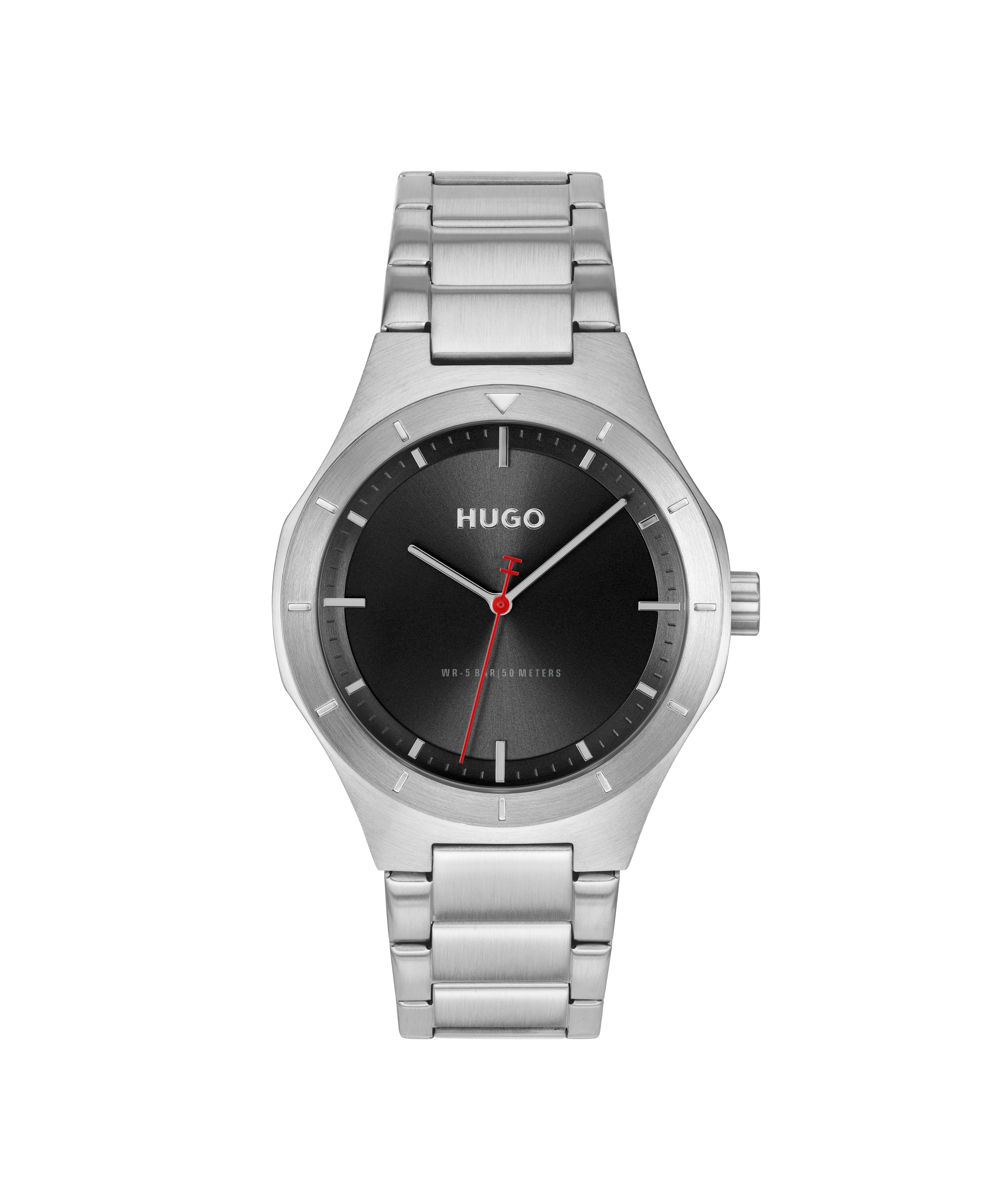 HUGO Quarzuhr #LIT 1530447, Armbanduhr, Herrenuhr, Edelstahlarmband, analog