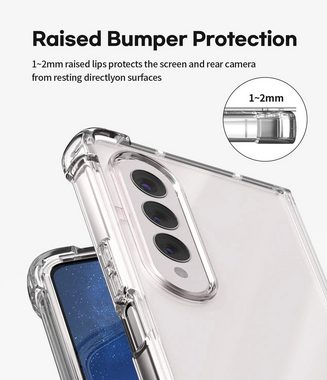 MSM Handyhülle Hülle für Samsung Galaxy Z Fold 4 Silikon Schutz TPU Tasche Klar Slim