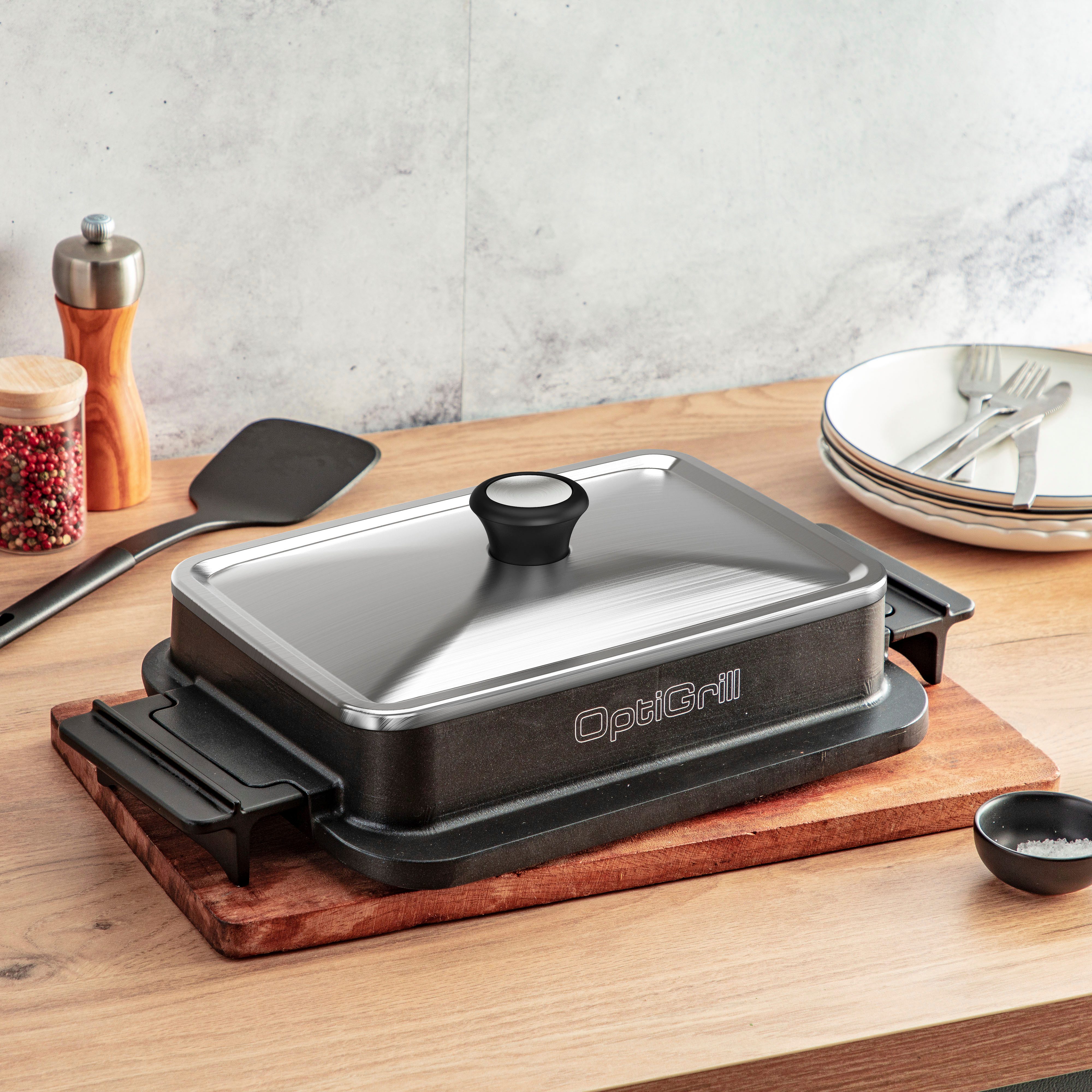 Tefal Deckel XA7318, (1-tlg), OptiGrill Zubehör, kompatibel mit Tefal Backschale, zum Warmhalten