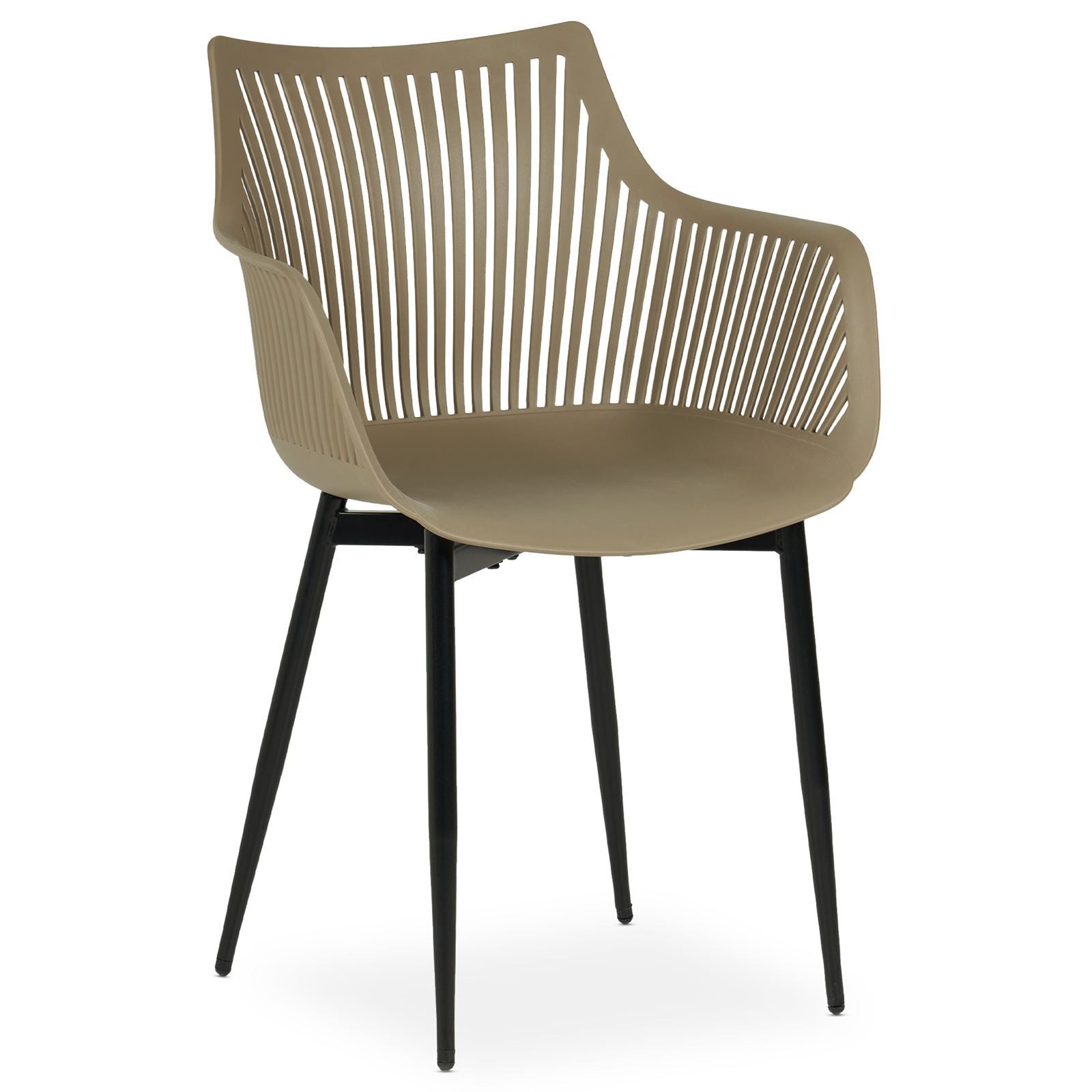 IDIMEX Garten-Essgruppe VIOLETTA, Wetterfeste Garten-Sitzgruppe mit Tisch & 4 Stühlen champagner