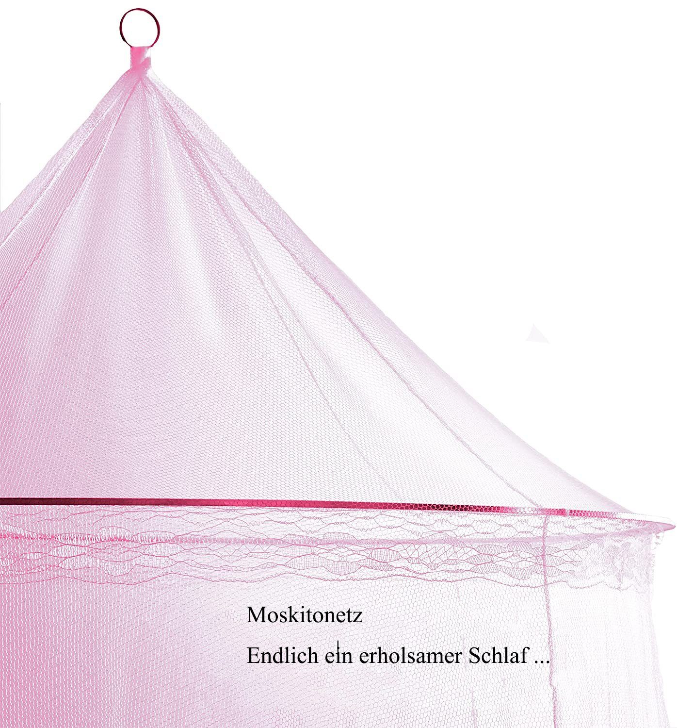 GelldG Moskitonetz Netz, und Moskito rosa Bett Moskitonetz für Mückennetz, Fliegennetz Reise