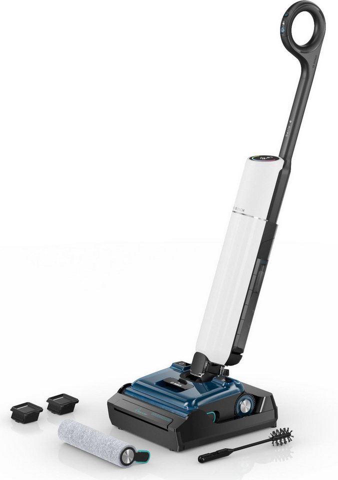 BOSCH Nass-Trocken-Sauger OneFlow Serie 4 BHF41WM, Selbstreinigung, 24.000 PA Saugkraft, 250 W, beutellos, Anti-Haarverwicklung, LED-Licht, …