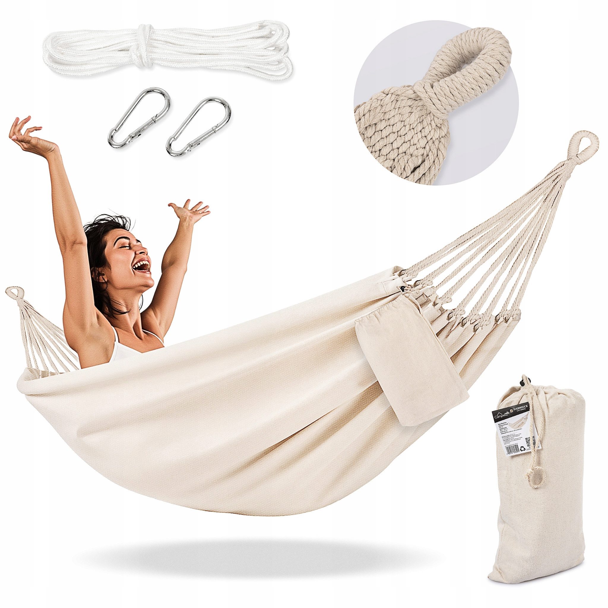 Campela Hängematte Gartenhängematte Boho – 2-Personen Komfort – Indoor Outd günstig online kaufen