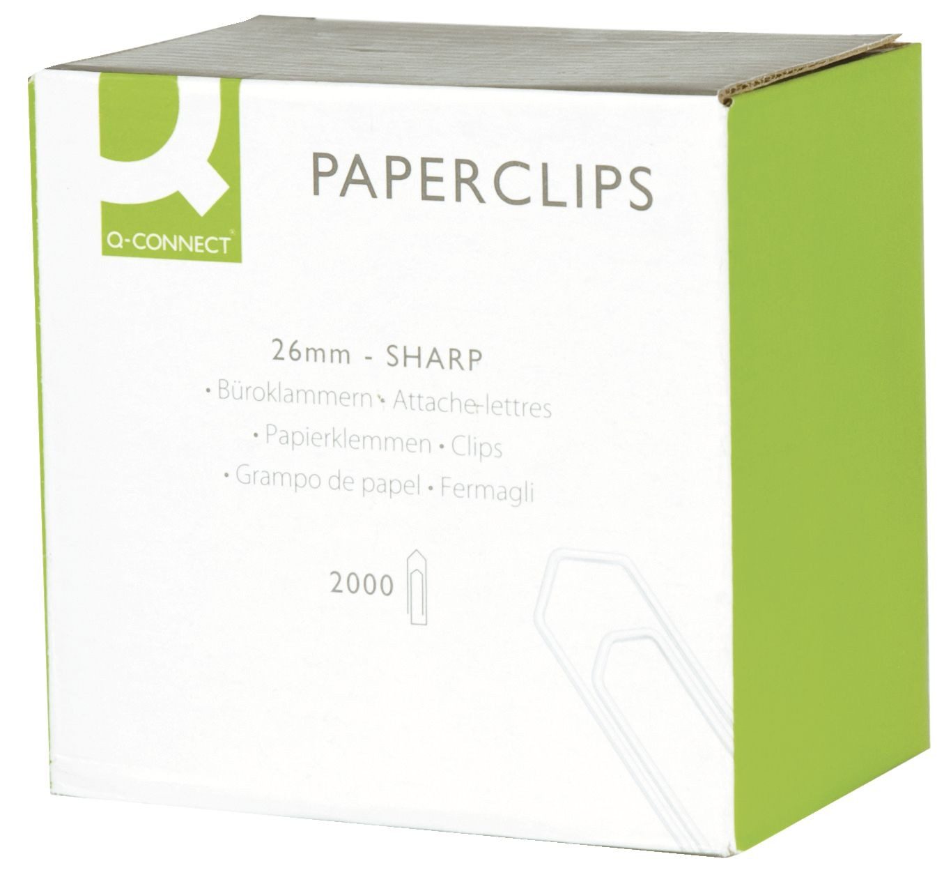 Q-Connect Büroklammer Q-Connect® KF27002 Büroklammern - 26 mm glatt, verzinkt, 1000 Stück