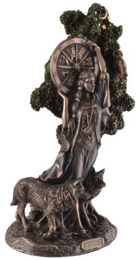 Vogler direct Gmbh Dekofigur Arianrhod keltische Göttin des Schicksals - by Veronese, von Hand bronziert und coloriert, LxBxH ca. 15x10x24cm