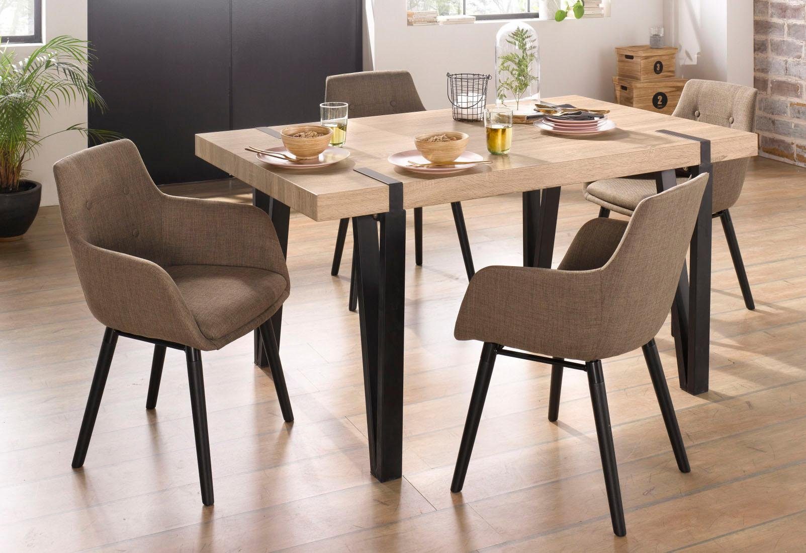 Essgruppe »Sanchez und Bradford«, 5-teilig mit Tisch, Breite 150 cm - 