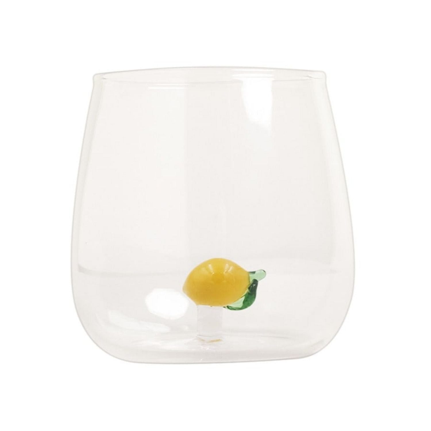 Eulenschnitt Glas Trinkglas Zitronenfigur