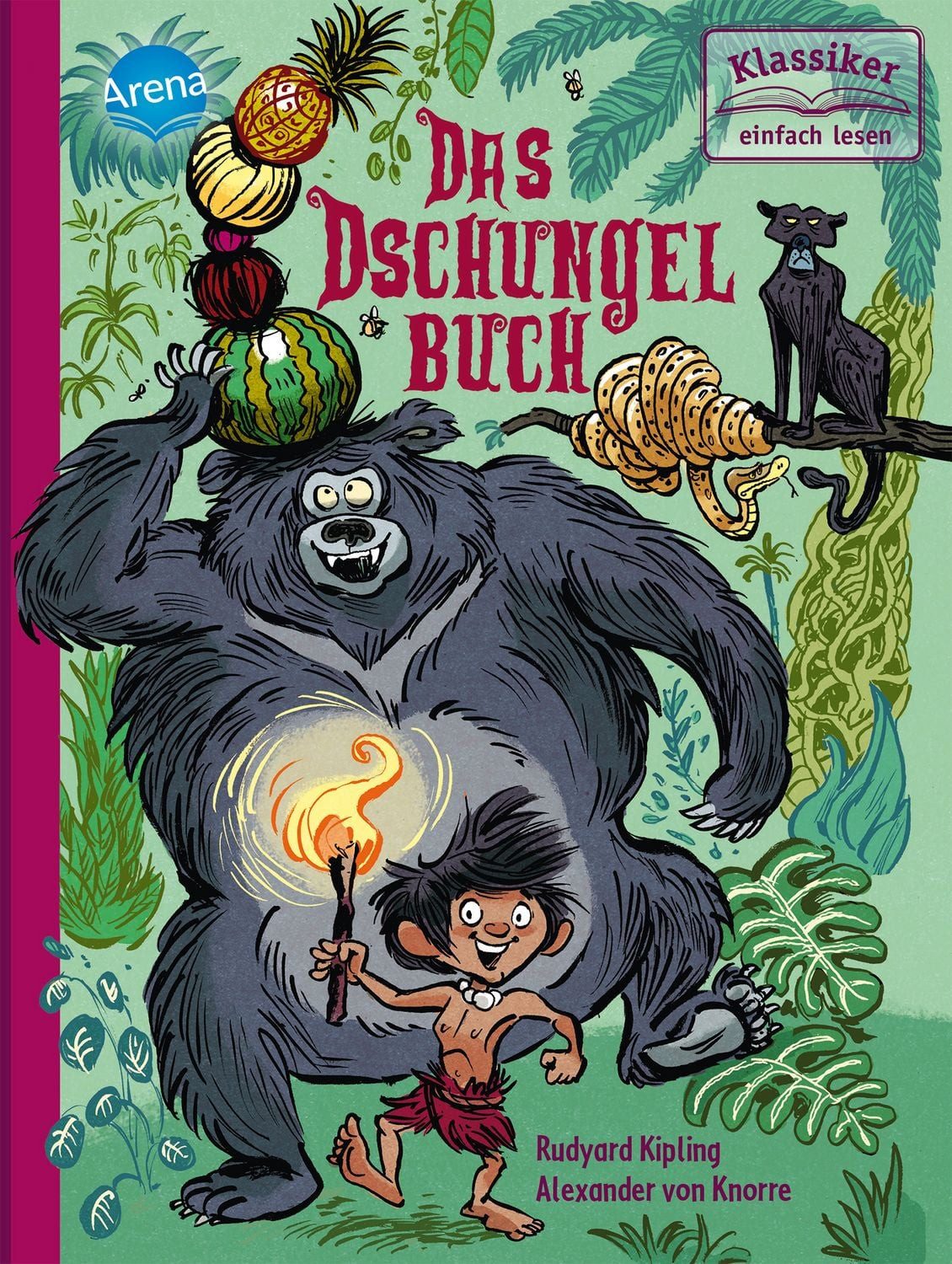 Kinderbuch Das Dschungelbuch Der berühmte Klassiker zum Selberlesen ab 7/8 Rudyard Kipling, Ilse Bintig