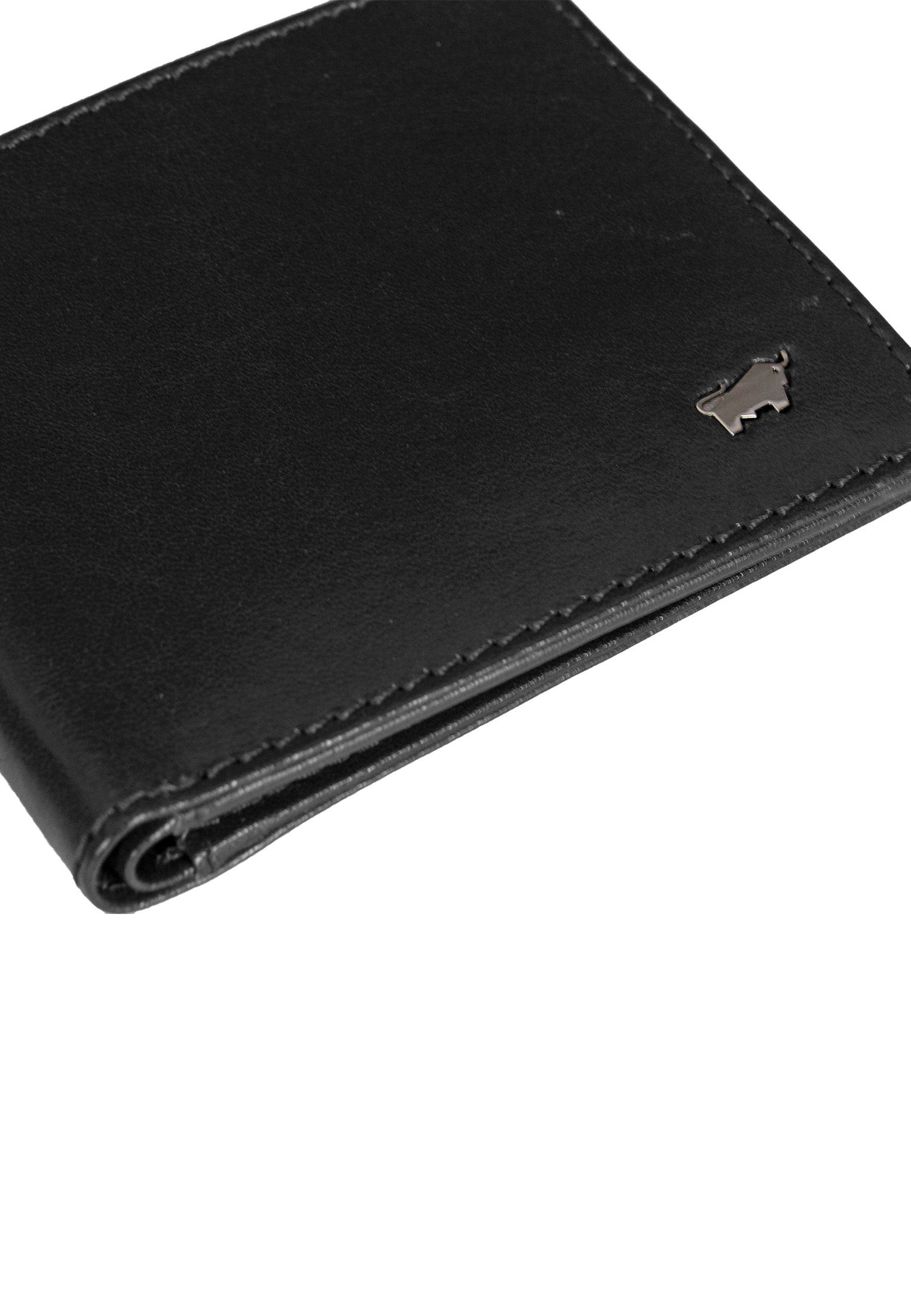 schwarz aus Braun Büffel Leder 4+3CS, Geldbörse RFID Geldbörse vegetabil gegerbtem COUNTRY
