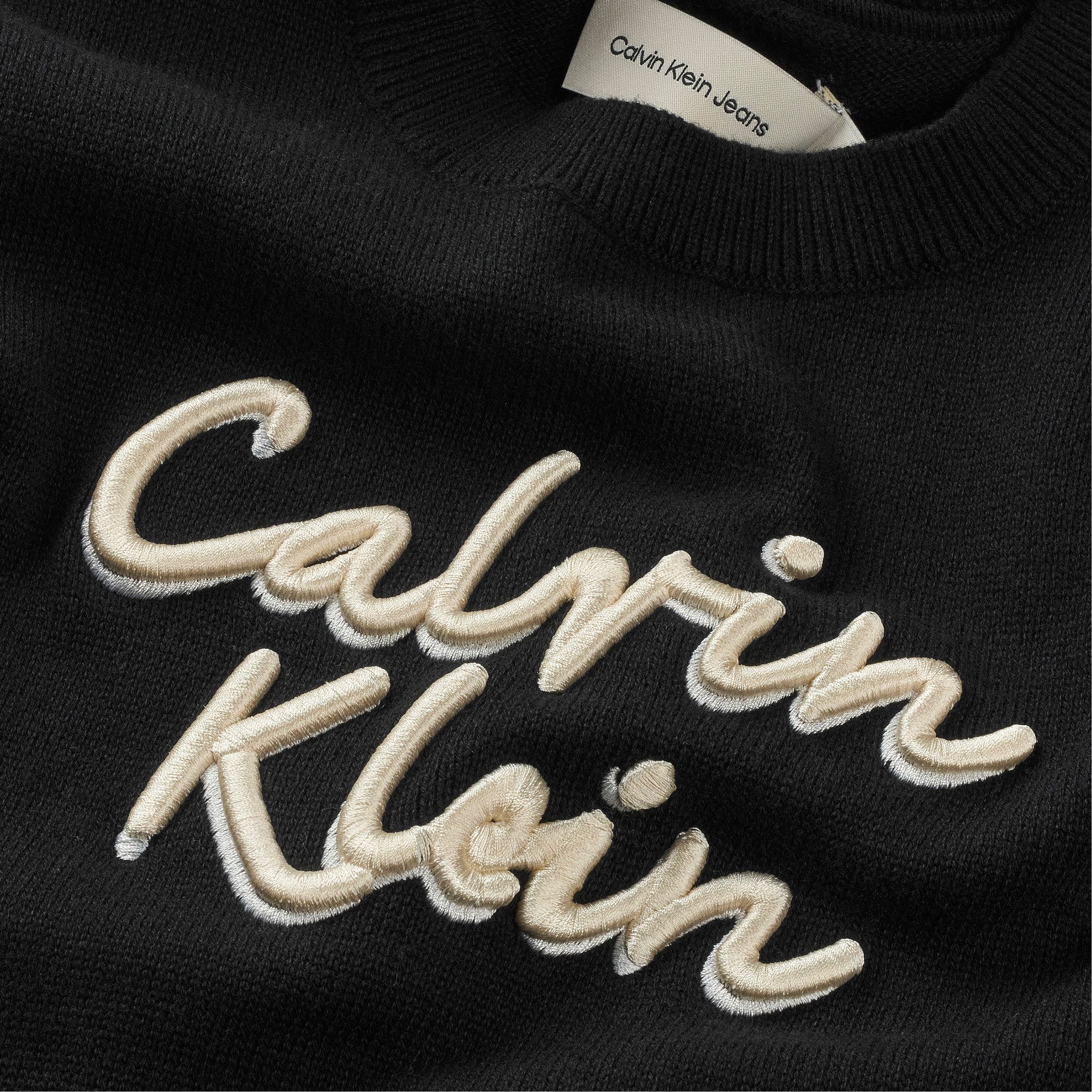 Calvin Klein Jeans Rundhalspullover LOGO METALLIC günstig online kaufen