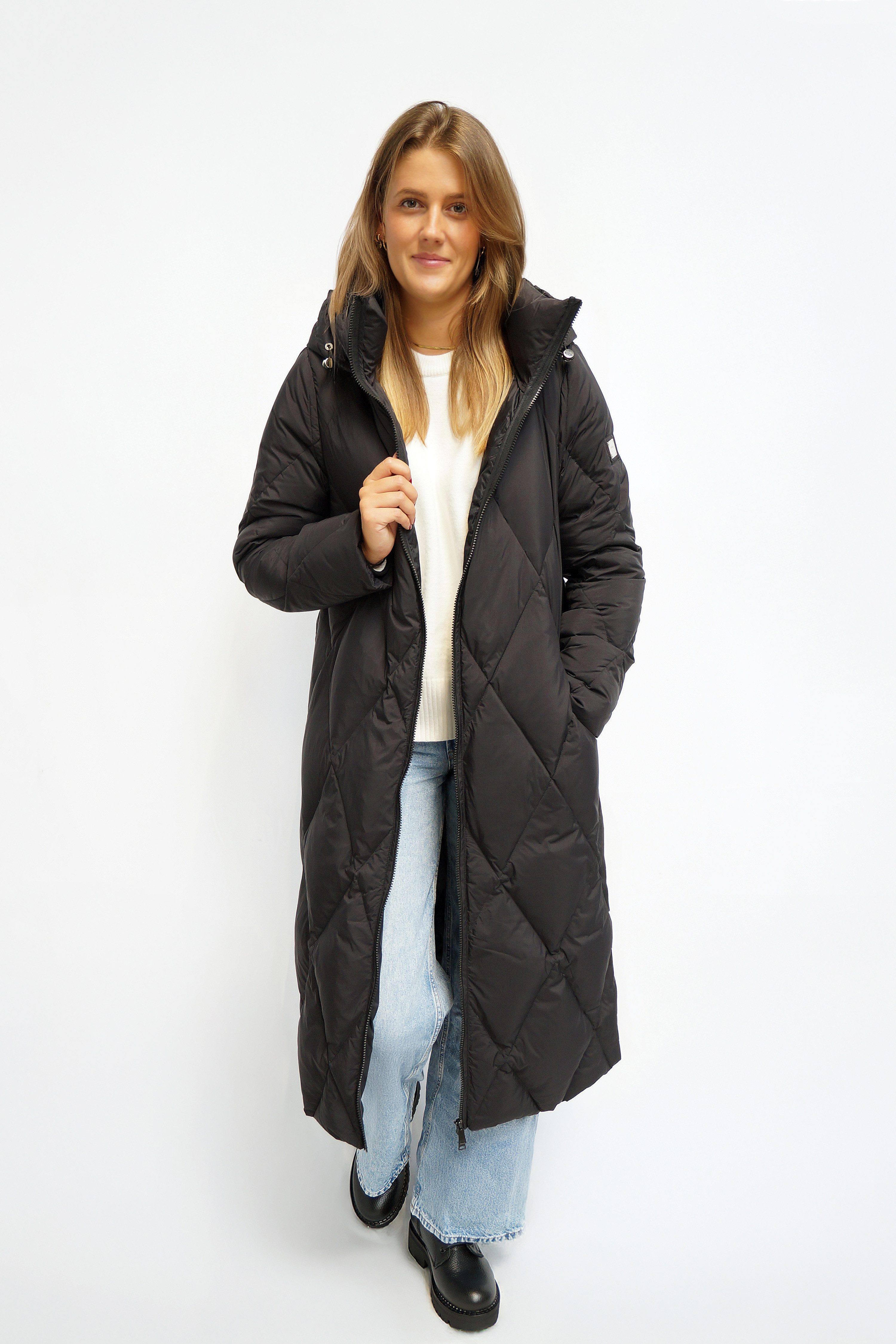 FUNK since 1776 Steppmantel Langer Steppmantel mit Daunenfüllung und abnehm günstig online kaufen
