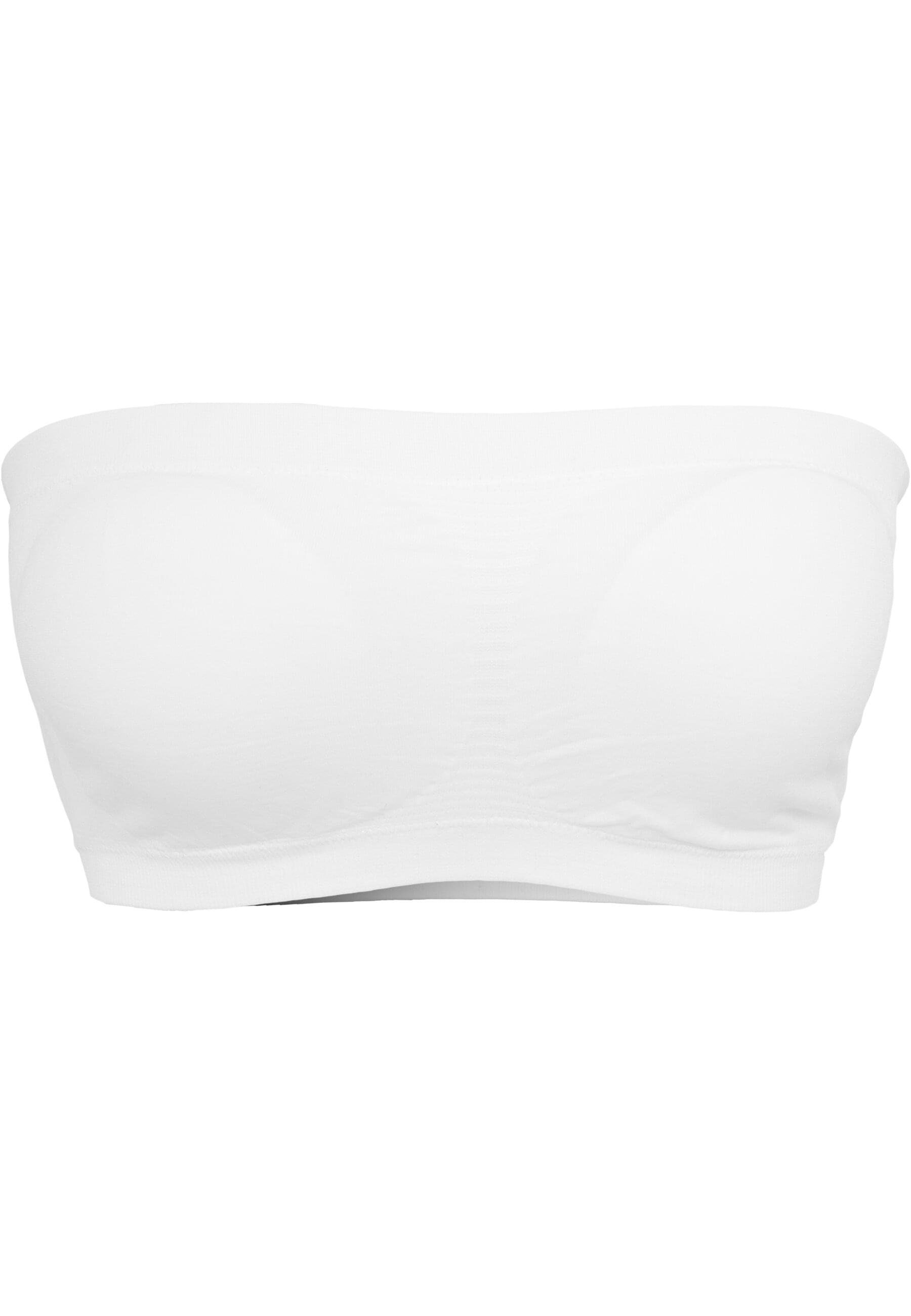 URBAN CLASSICS Damen BH white Bügelloser Bandeau Ladies Pads