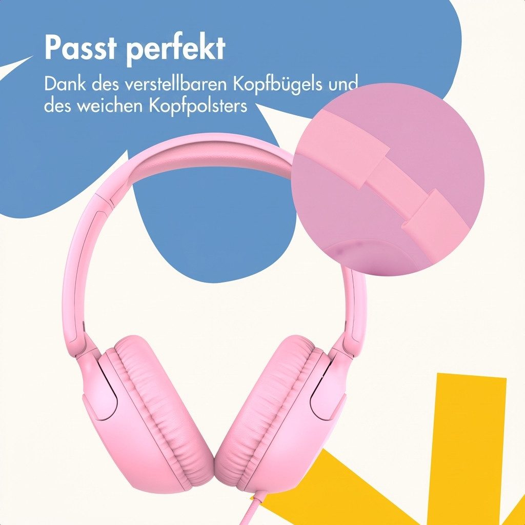 imoshion imoshion Kinderkopfhörer mit AUX-Kabel - Dezibelbegrenzer - Candy Pink Kinder-Kopfhörer – Bild 5 von 5