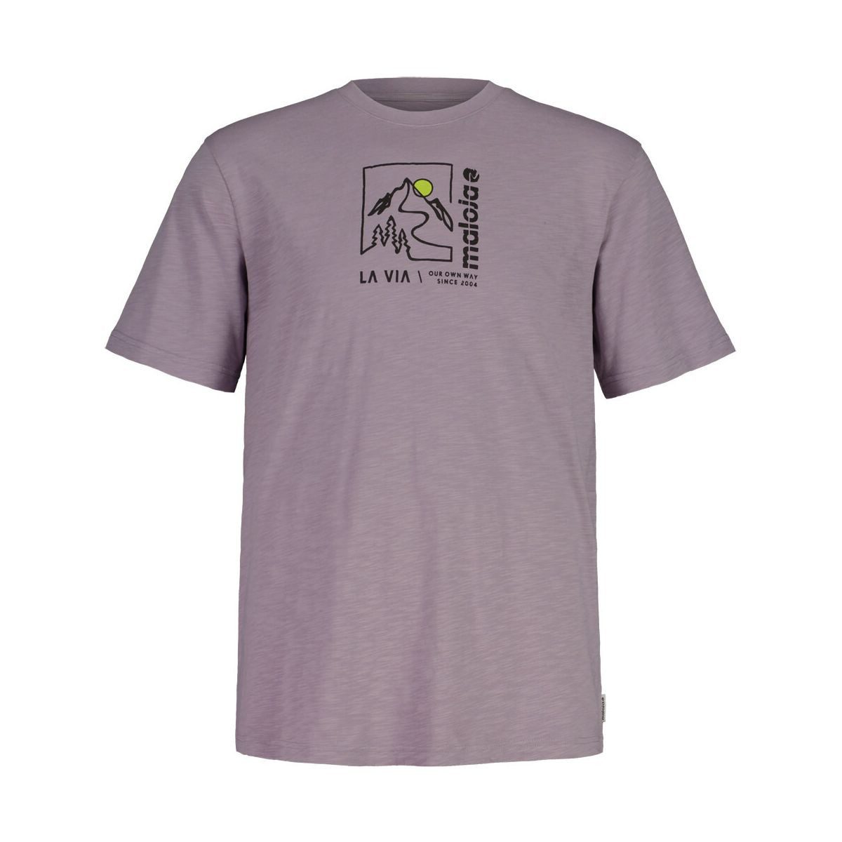 Maloja Kurzarmshirt BraccaM. Loose Fit T-Shirt aus Bio-Baumwoll Cotton-Flamee